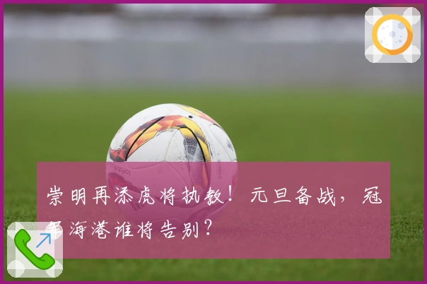 崇明再添虎将执教！元旦备战，冠军海港谁将告别？